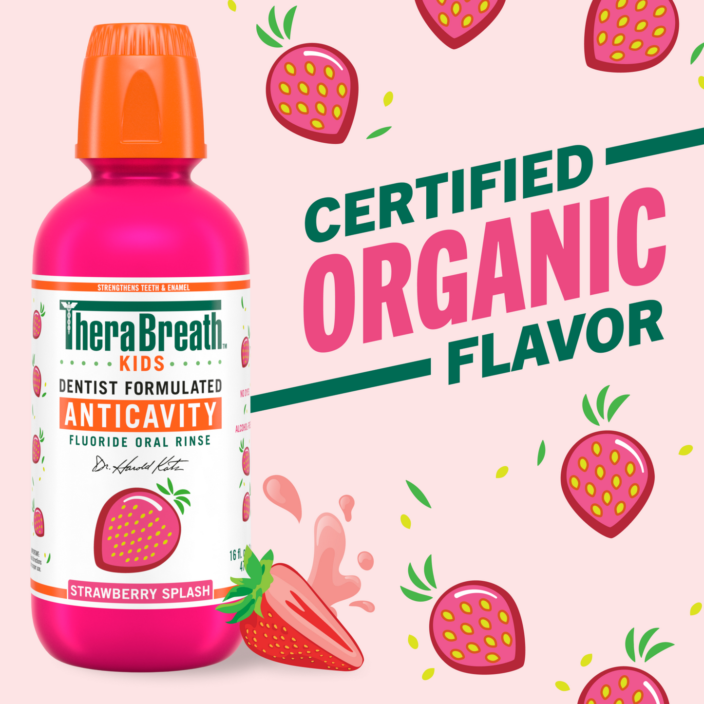 For Kids! Anticavity Oral Rinse - Strawberry Splash