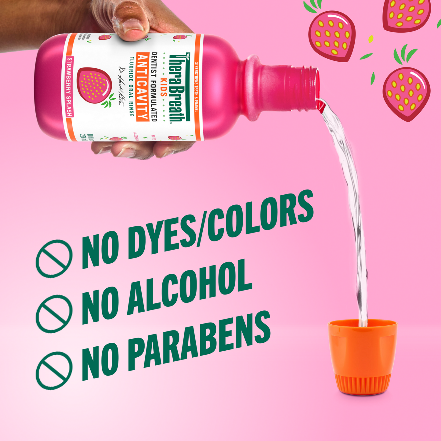 For Kids! Anticavity Oral Rinse - Strawberry Splash