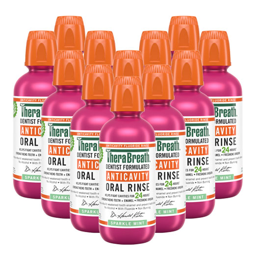 Anticavity Oral Rinse - Sparkle Mint, 16oz (12-Pack)