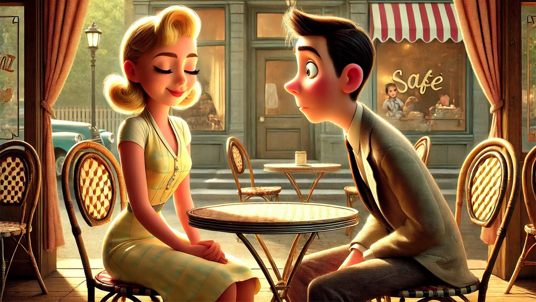 Animated couple at a café wonders if canker sores are contagious - and if so are they contagious through kissing?