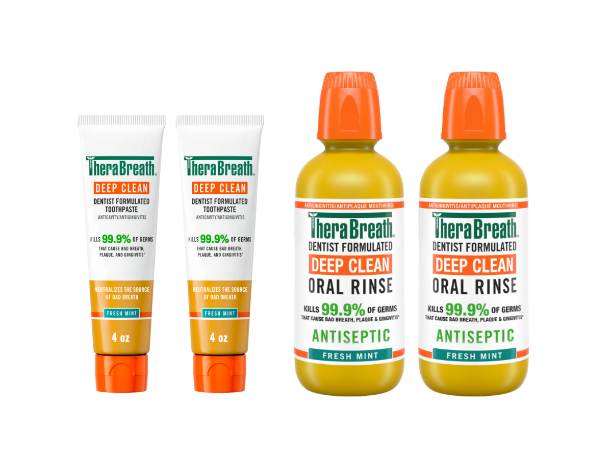 TheraBreath Deep Clean Oral Rinse & Toothpaste Bundle