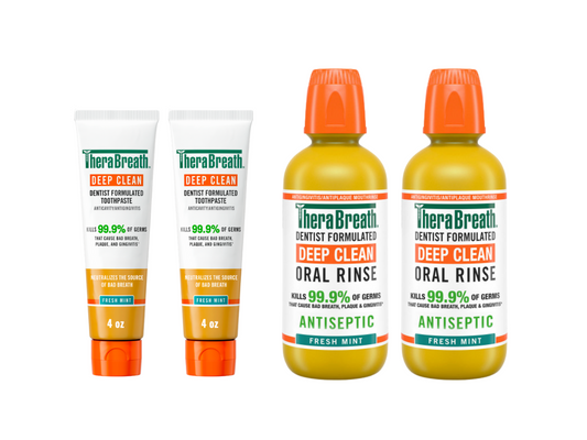 TheraBreath Deep Clean Oral Rinse & Toothpaste Bundle