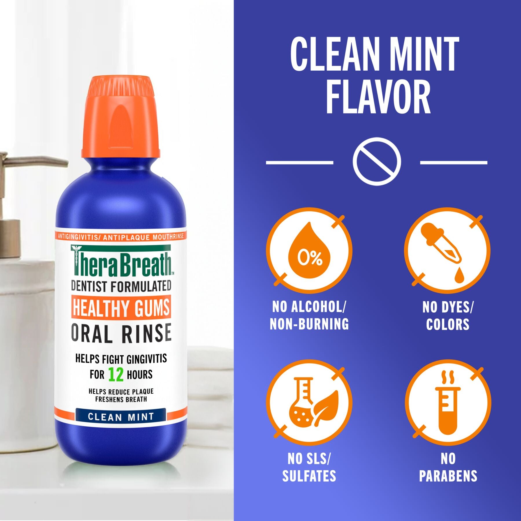 Healthy Gums Oral Rinse | Clean Mint | TheraBreath Healthy Gums Oral Rinse | Clean Mint | TheraBreath