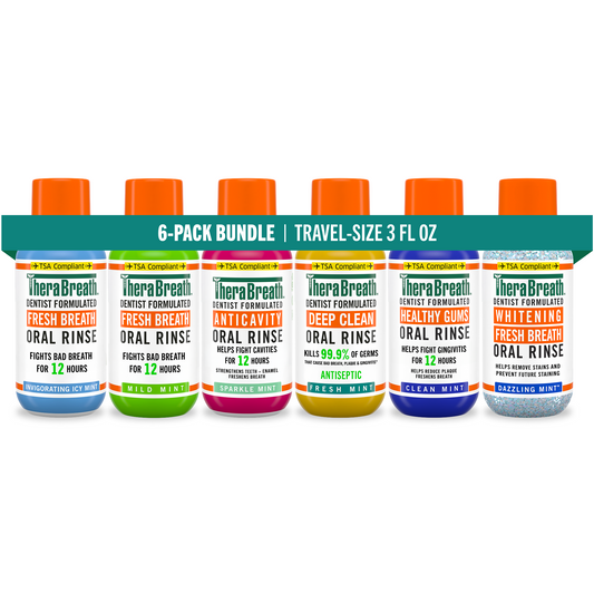 Travel-Size Mouthwash - TheraBreath Variety 6-Pack Bundle