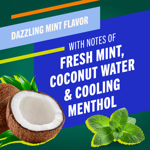 dazzling mint flavor with notes of fresh mint, coconut water and cooling menthol
