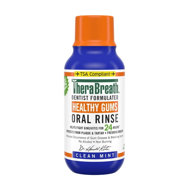 Therabreath Healthy Gums Oral Rinse Clean Mint , 3 OZ