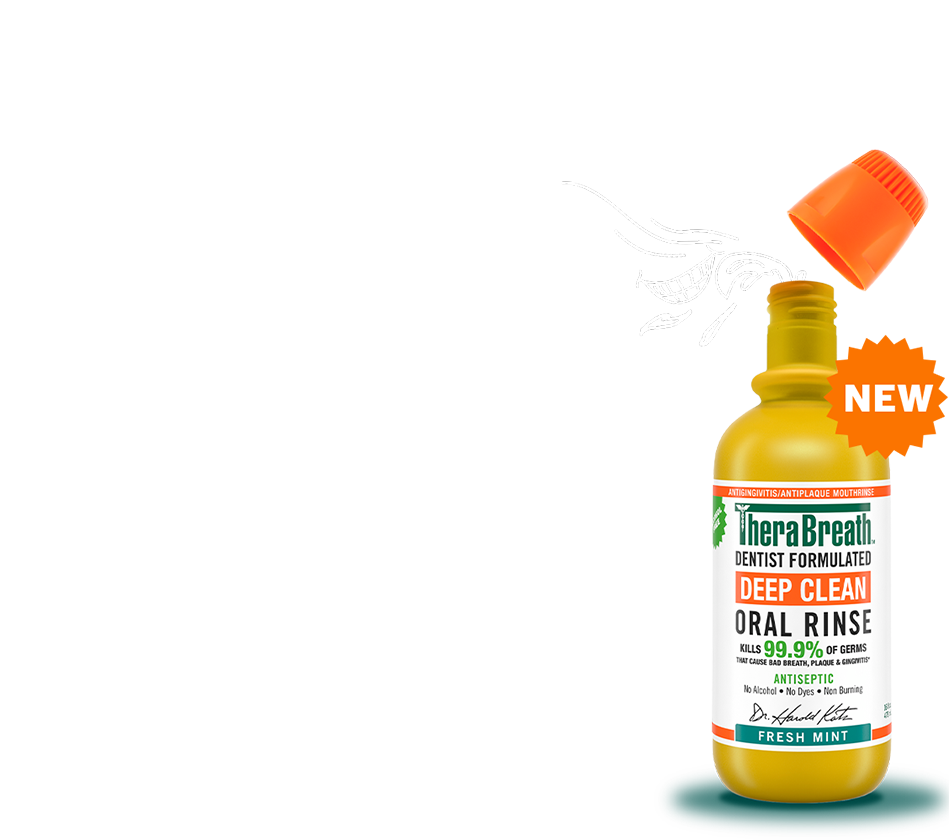 New TheraBreath Deep Clean Oral Rinse