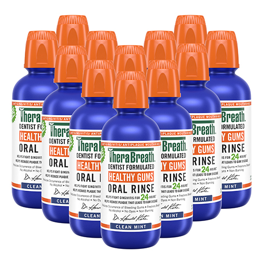 Healthy Gums Oral Rinse w/ Added CPC - Clean Mint, 16oz (12-Pack)