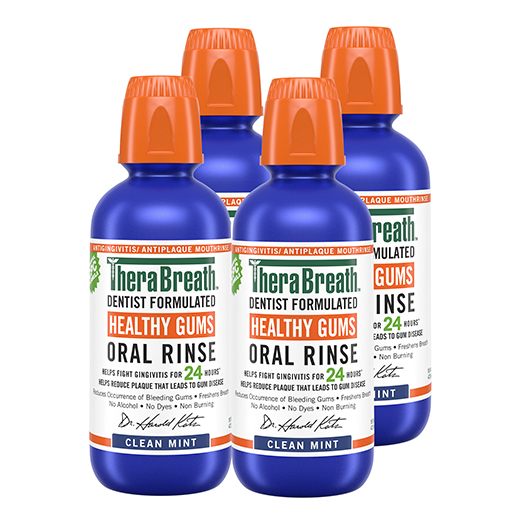 Healthy Gums Oral Rinse w/ Added CPC - Clean Mint, 16oz (4-Pack)