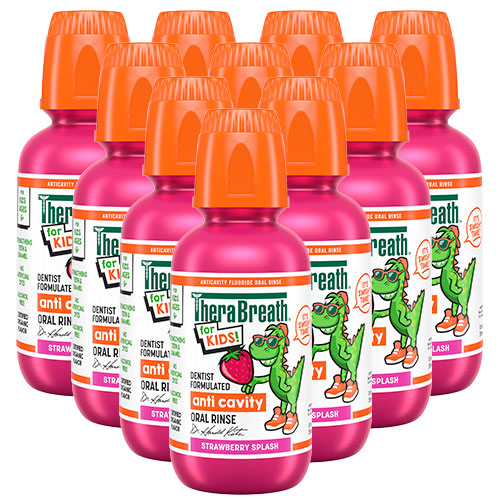 For Kids! Anti Cavity Oral Rinse - Strawberry Splash, 10oz (12 Pack)