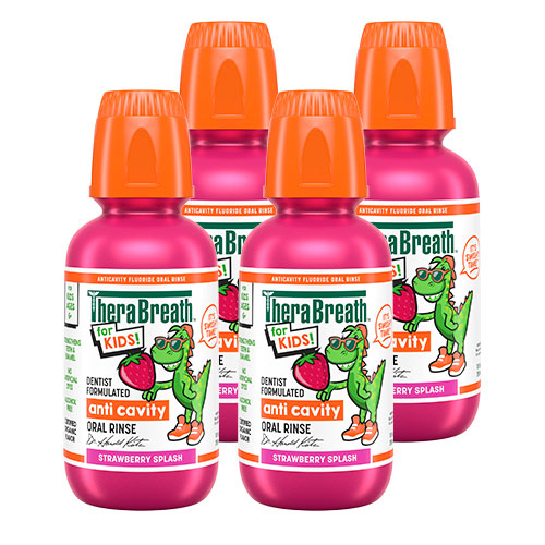For Kids! Anti Cavity Oral Rinse - Strawberry Splash, 10oz (4 Pack)