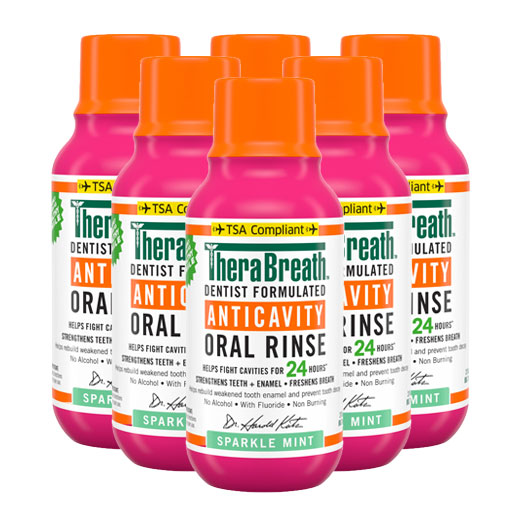 Healthy Smile Oral Rinse - Sparkling Mint, 3oz Travel (6-Pack)