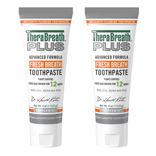 PLUS Fresh Breath Toothpaste - Peppermint, 4oz (2-Pack)