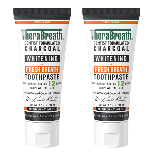 Whitening + Fresh Breath Charcoal Toothpaste - Midnight Mint, 3.5oz (2-Pack)