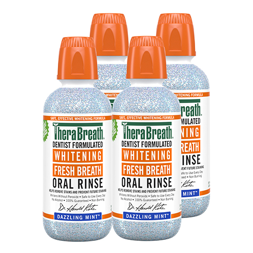 Whitening Fresh Breath Oral Rinse - Dazzling Mint, 16oz (4-Pack)